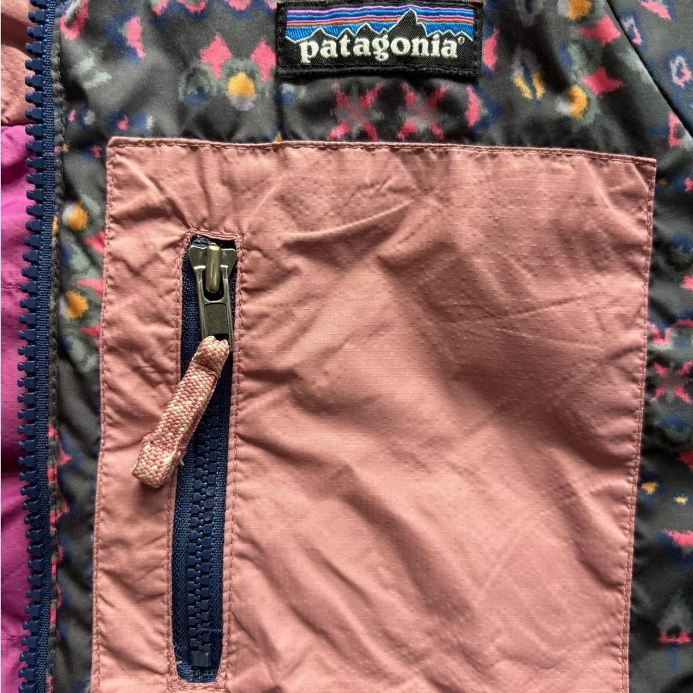Patagonia Colorblock Puffer Down Jacket - Reversible - Picture 7 of 8